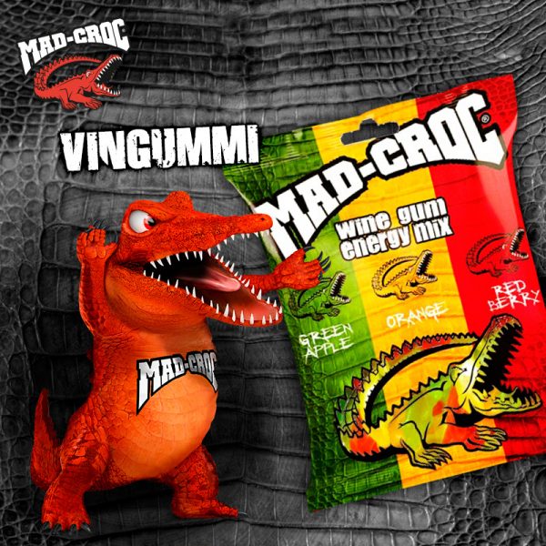 Mad-Croc-Vingummi Vingummi/Wine Gum - Mad-Croc Energi 16 pk.